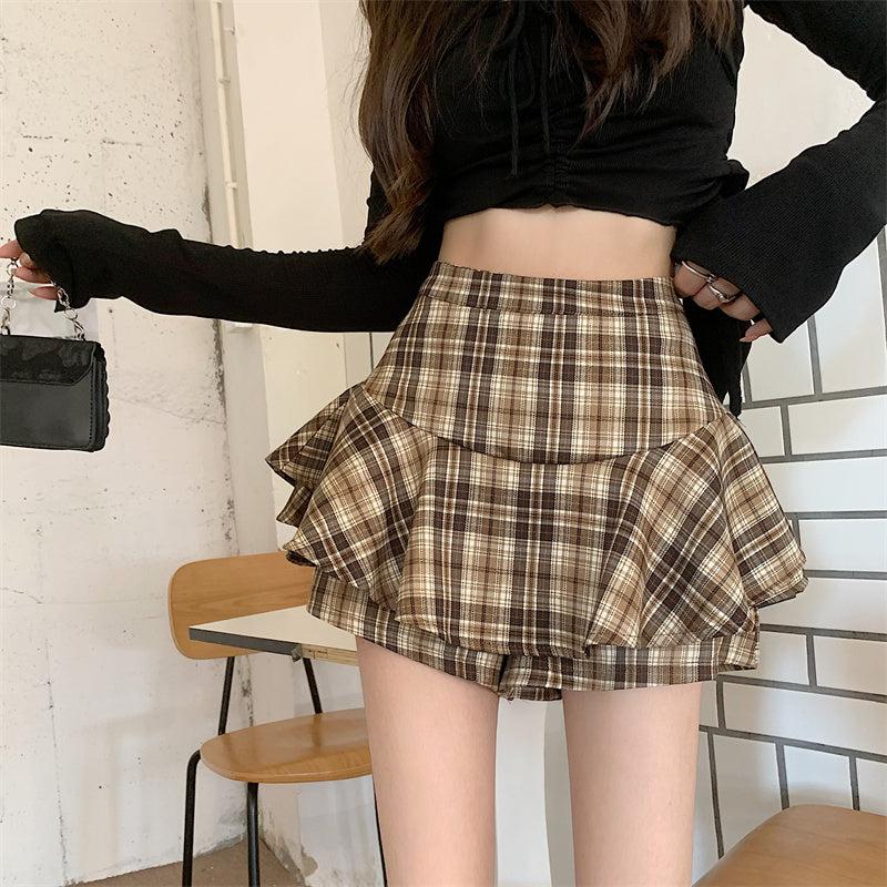 Y2K Plaid Mini Skirt - KAYSMAR