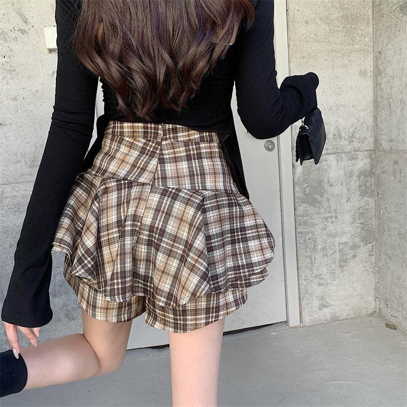 Y2K Plaid Mini Skirt - KAYSMAR