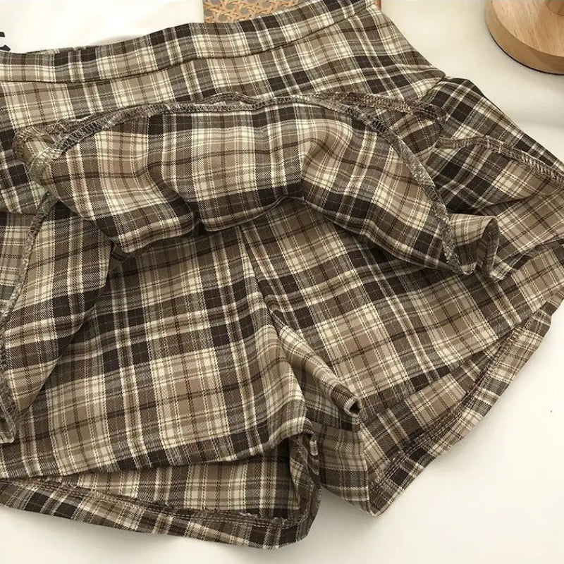 Y2K Plaid Mini Skirt - KAYSMAR