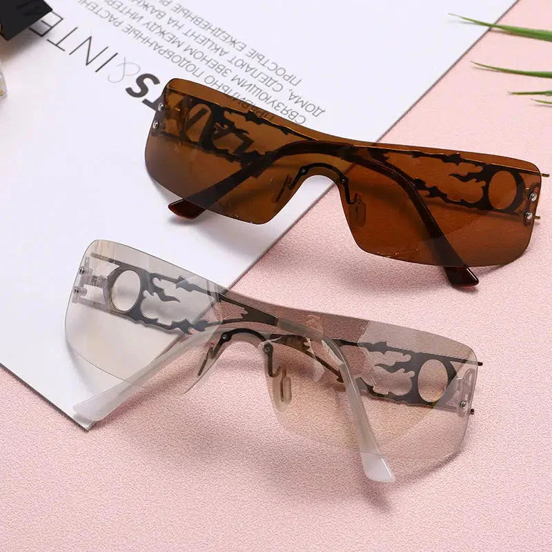 Y2K Rectangle No Frame Sunglasses - KAYSMAR