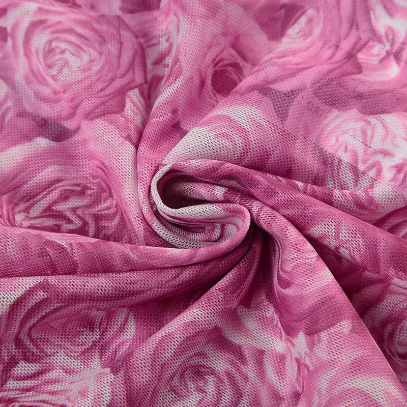 Y2K Rose Mesh Top - KAYSMAR