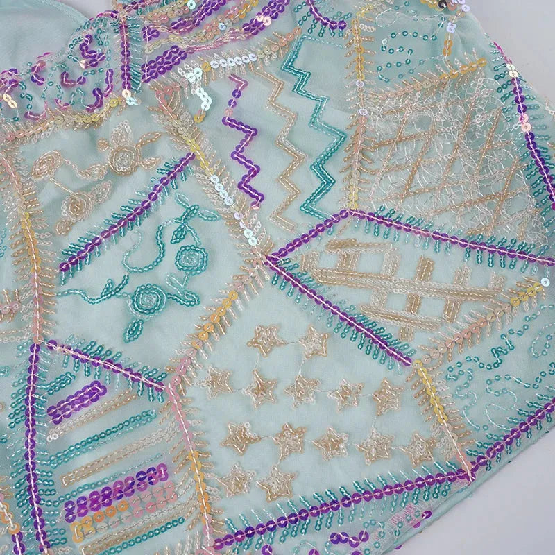 Y2K Sequined Halter Top - KAYSMAR