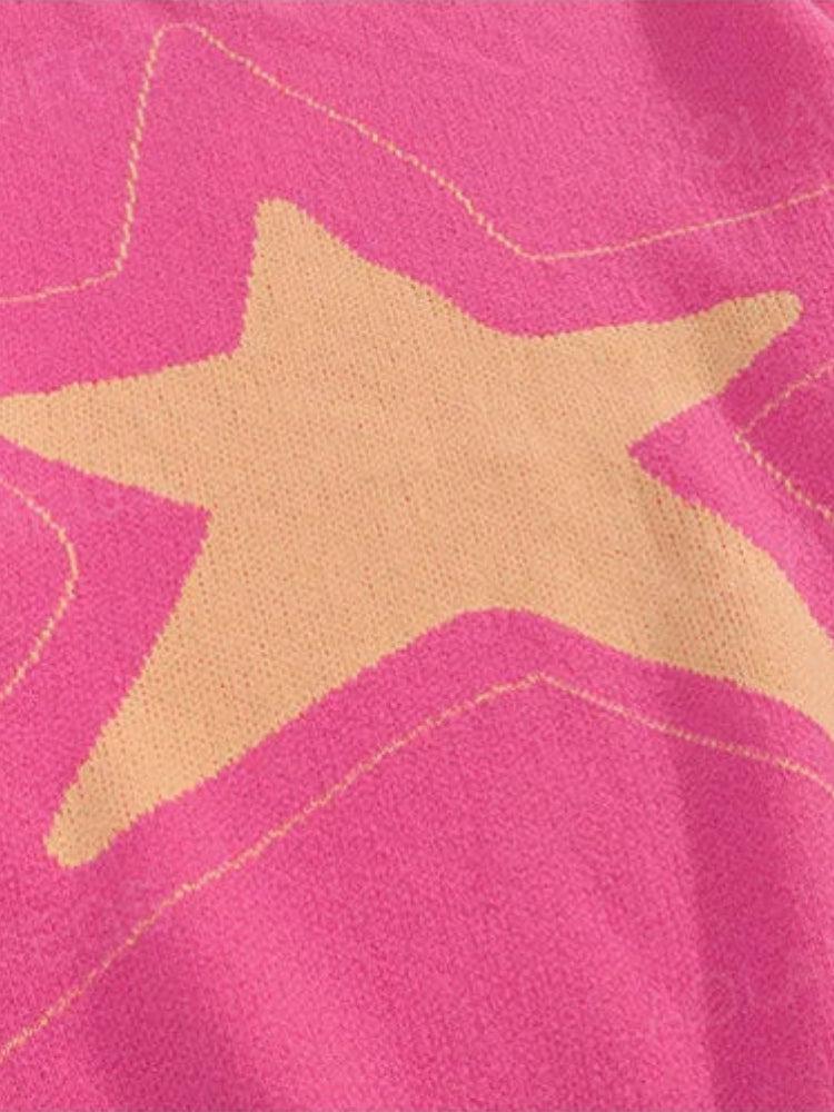 Y2K Star Distressed Sweater - KAYSMAR