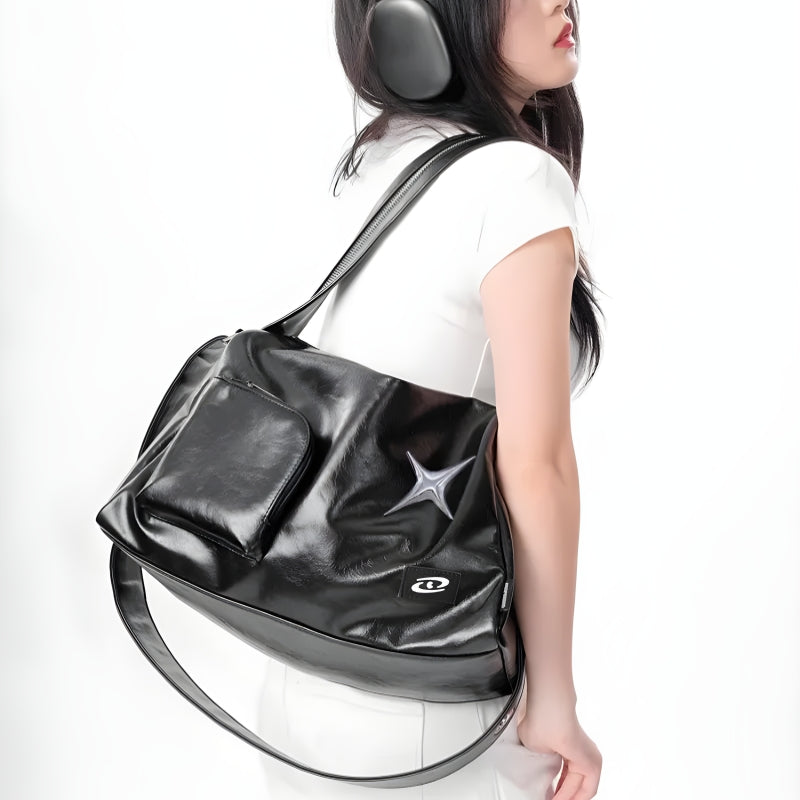 Y2K Star Faux Leather Bag - KAYSMAR