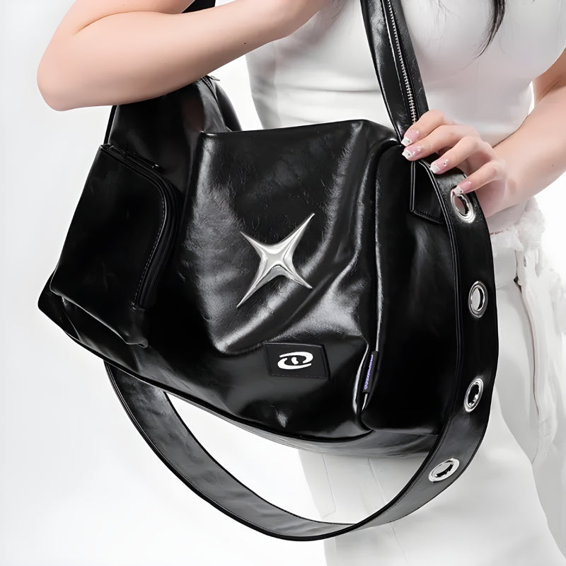 Y2K Star Faux Leather Bag - KAYSMAR