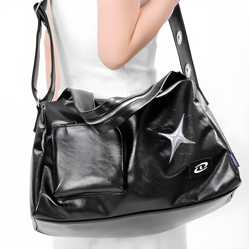 Y2K Star Faux Leather Bag - KAYSMAR