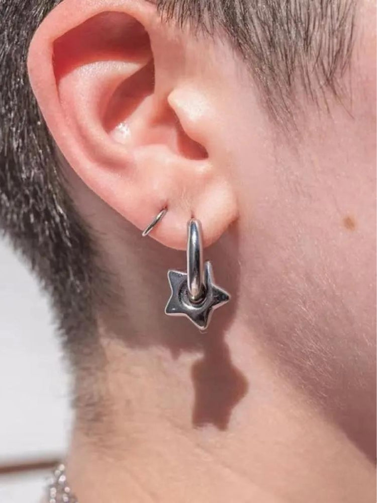 Y2K Star Heart Hoop Earrings - KAYSMAR