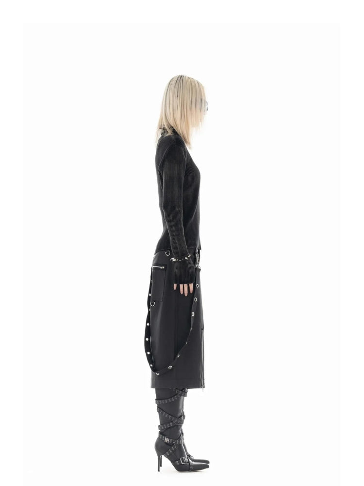 Y2K Star Tall Long Sleeve Corduroy Sweater - KAYSMAR