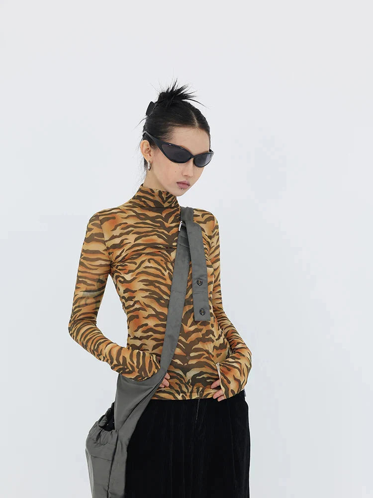 Y2K Tiger Mesh Top - KAYSMAR