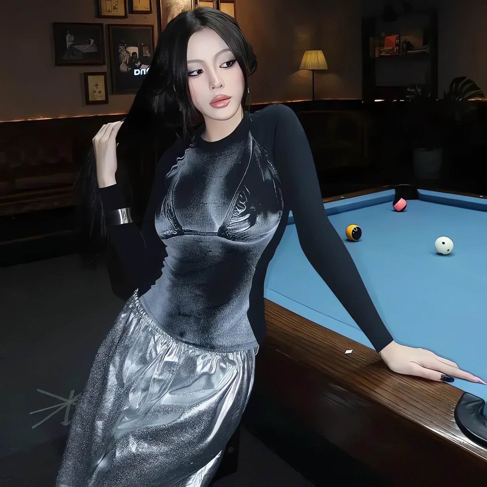 Y2K 3D Body Print Top - KAYSMAR