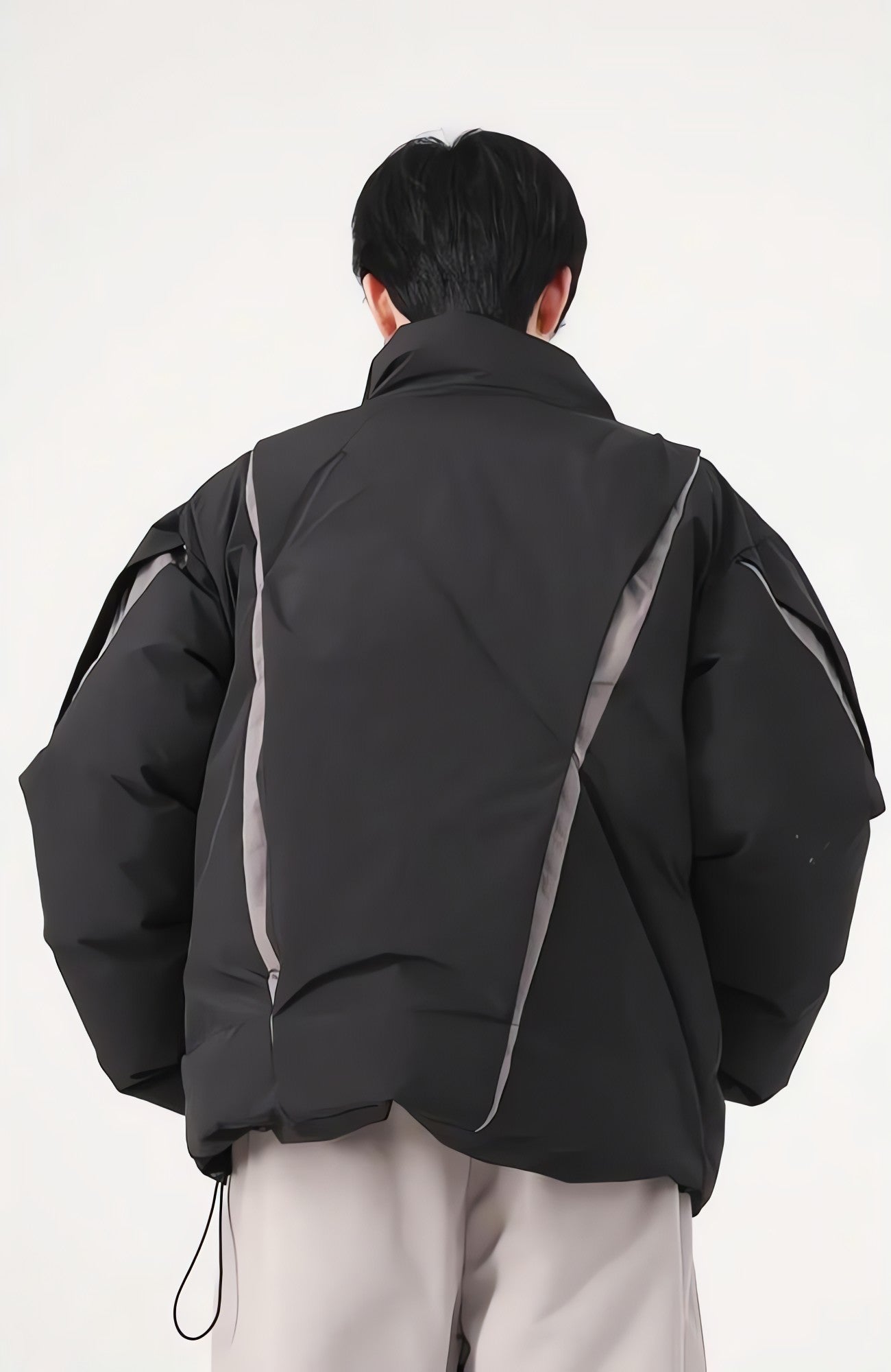 Y2K Asymmetrical Zipper Puffer Jacket - KAYSMAR