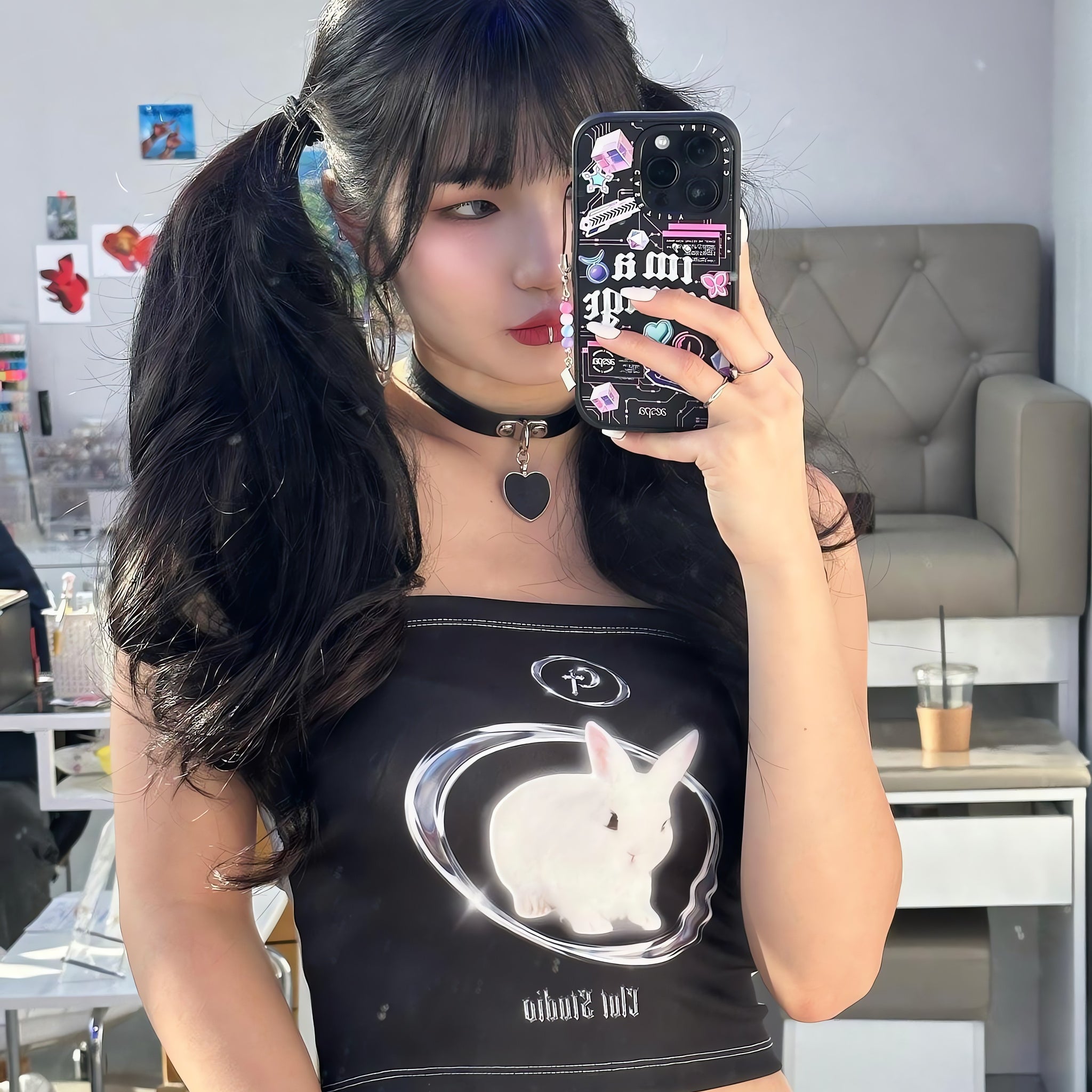 Y2K Bat Rabbit Tube Top - KAYSMAR