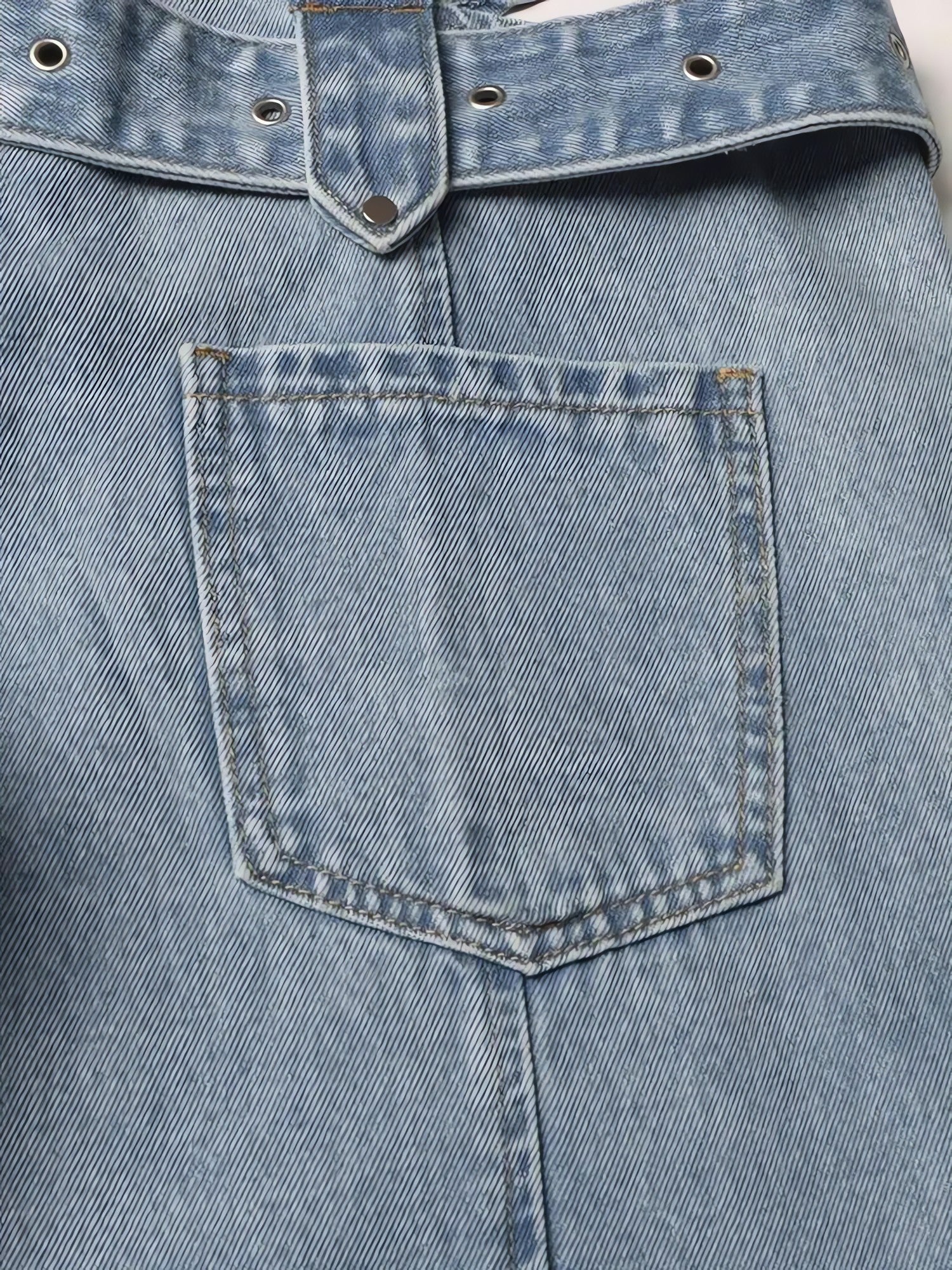 Y2K Belted Cut Out Jeans