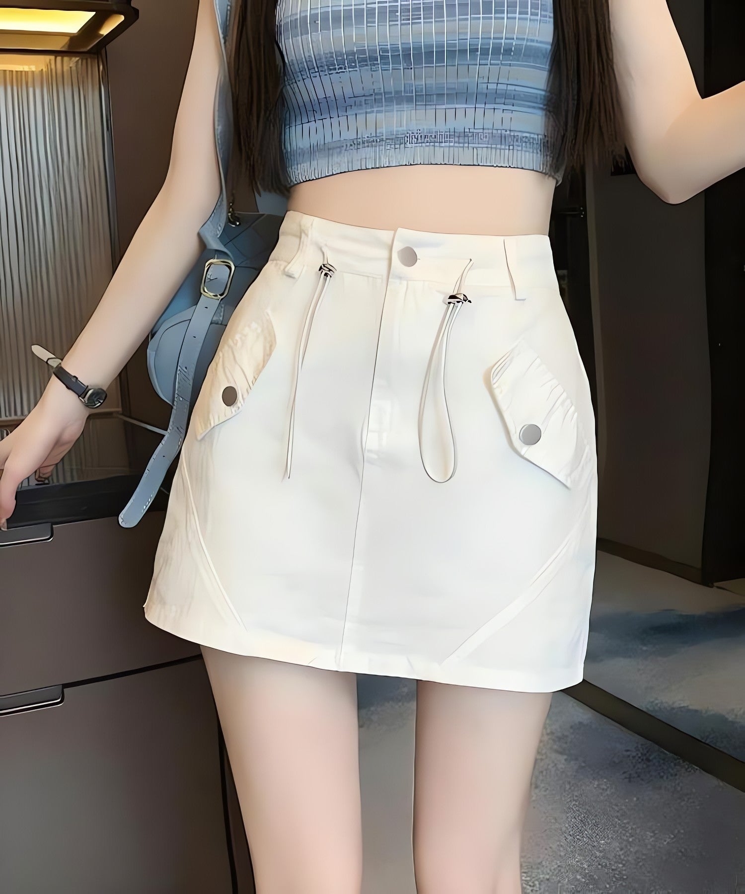 Y2K Cargo Mini Skirt - KAYSMAR