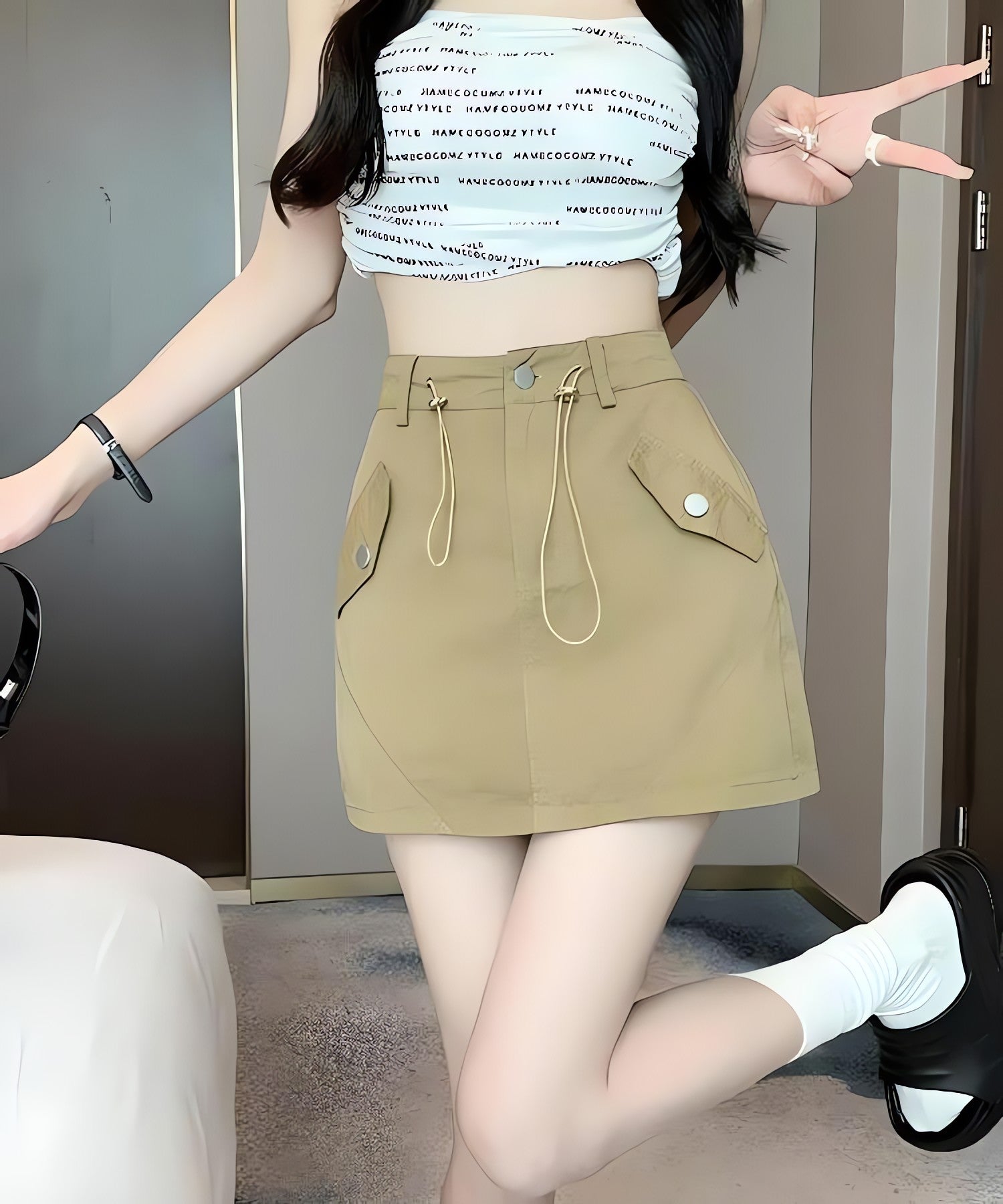 Y2K Cargo Mini Skirt - KAYSMAR