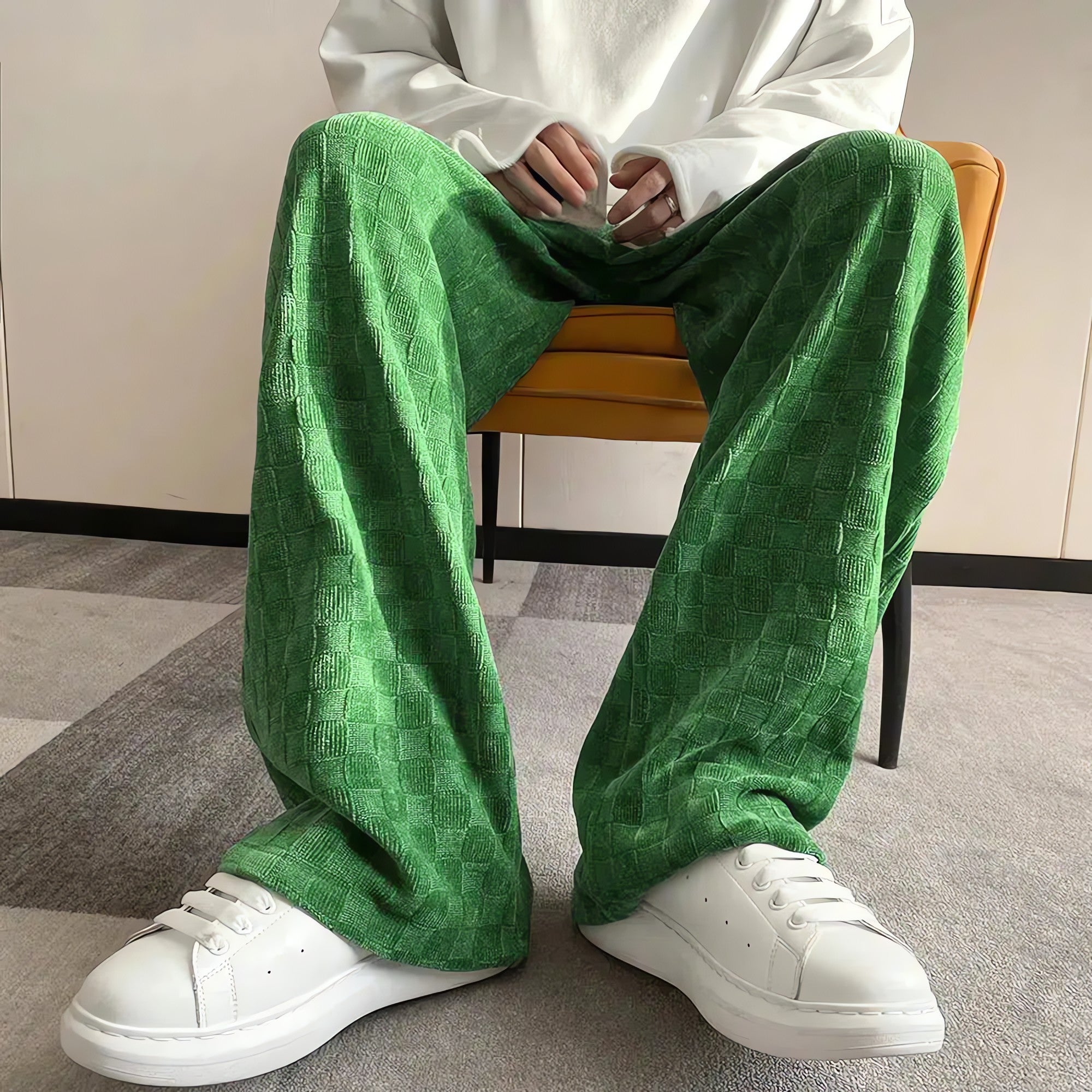 Y2K Checkered Elasticated Sweatpants - KAYSMAR