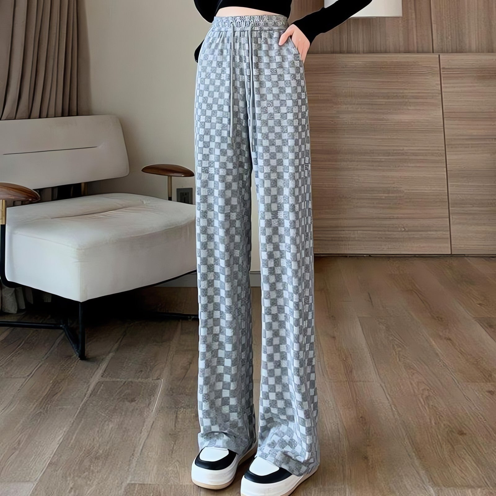 Y2K Checkered Sweatpants - KAYSMAR