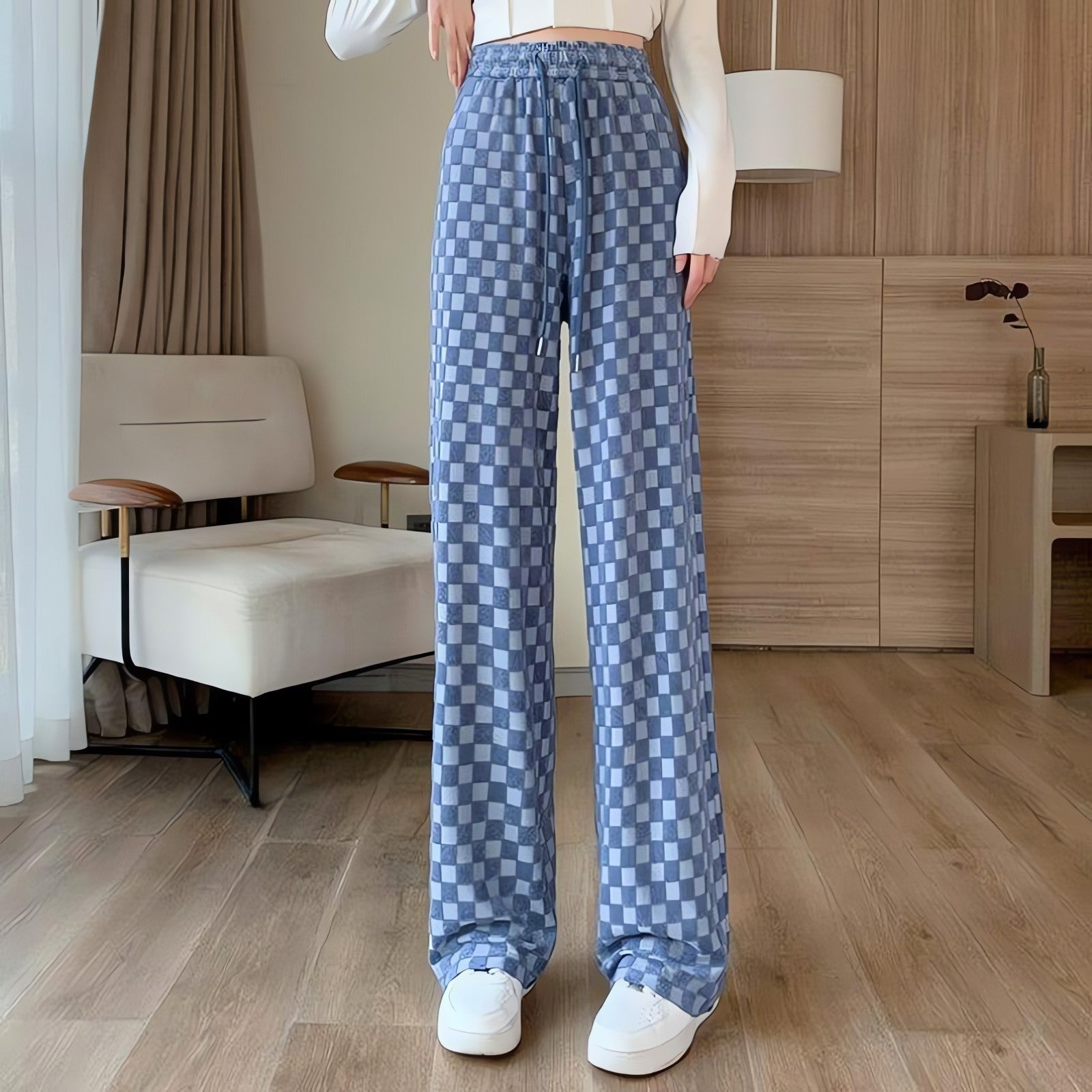Y2K Checkered Sweatpants - KAYSMAR