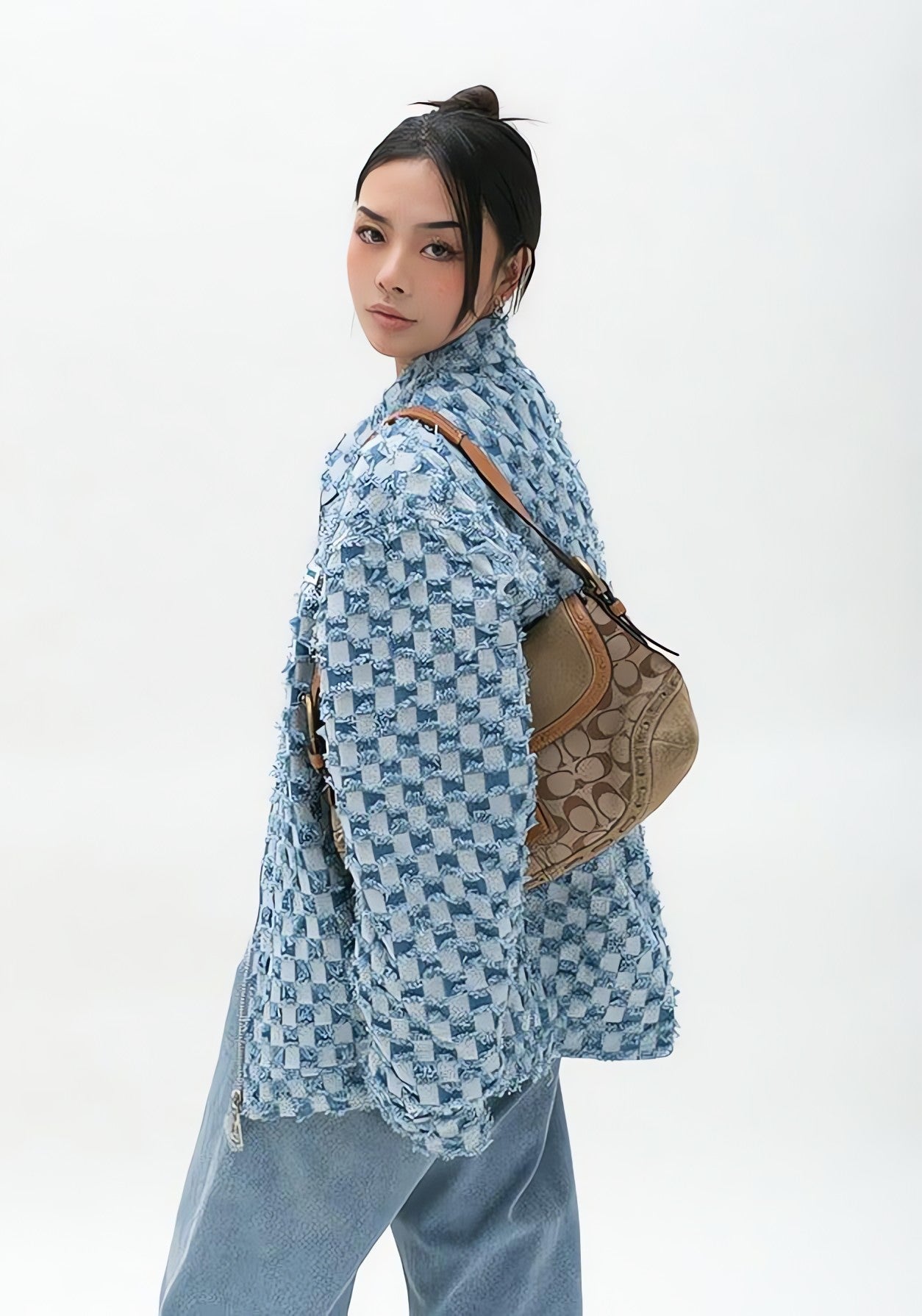 Y2K Checkered Zip Up Jacket - KAYSMAR