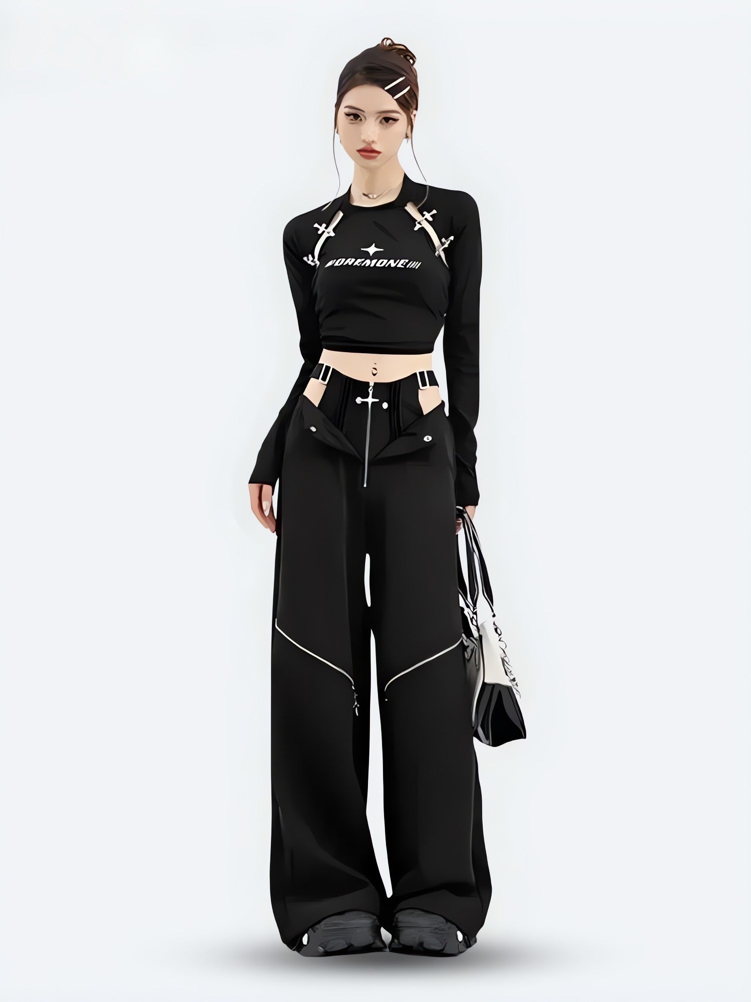 Y2K Cut Out Waist Pants - KAYSMAR