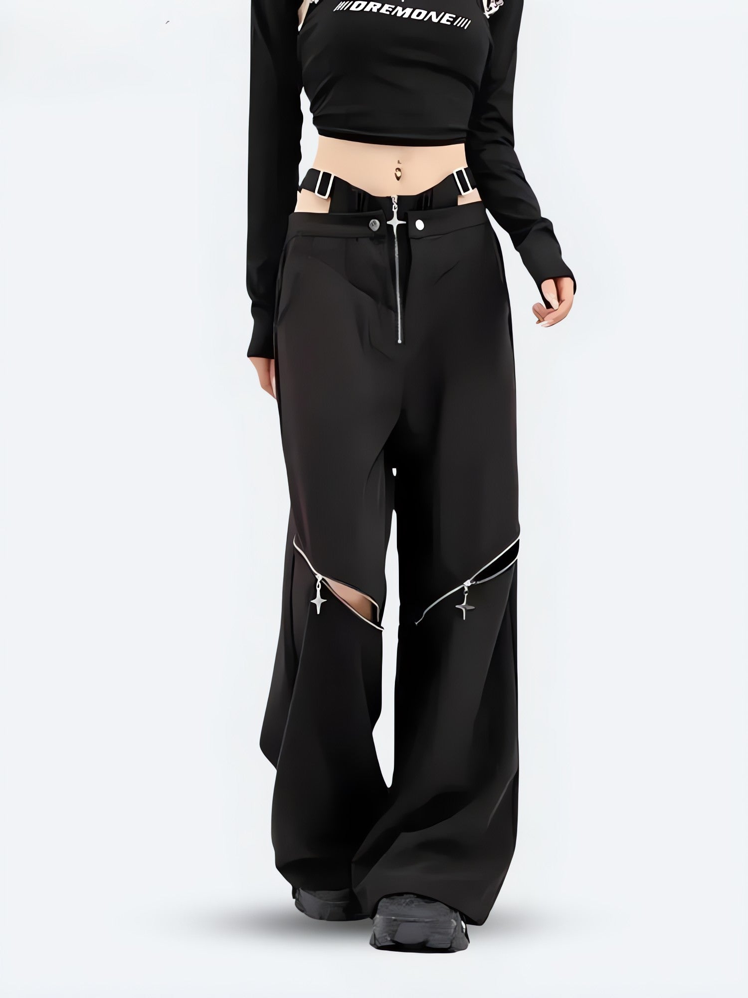 Y2K Cut Out Waist Pants - KAYSMAR