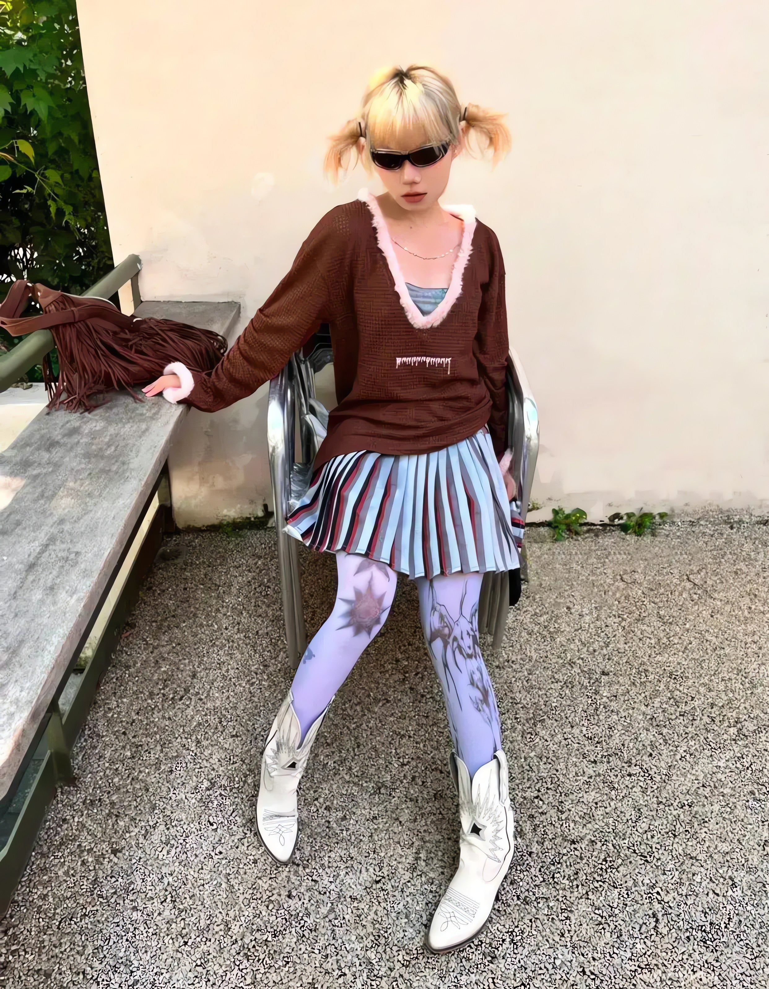 Y2K Deep Neck Sweater - KAYSMAR