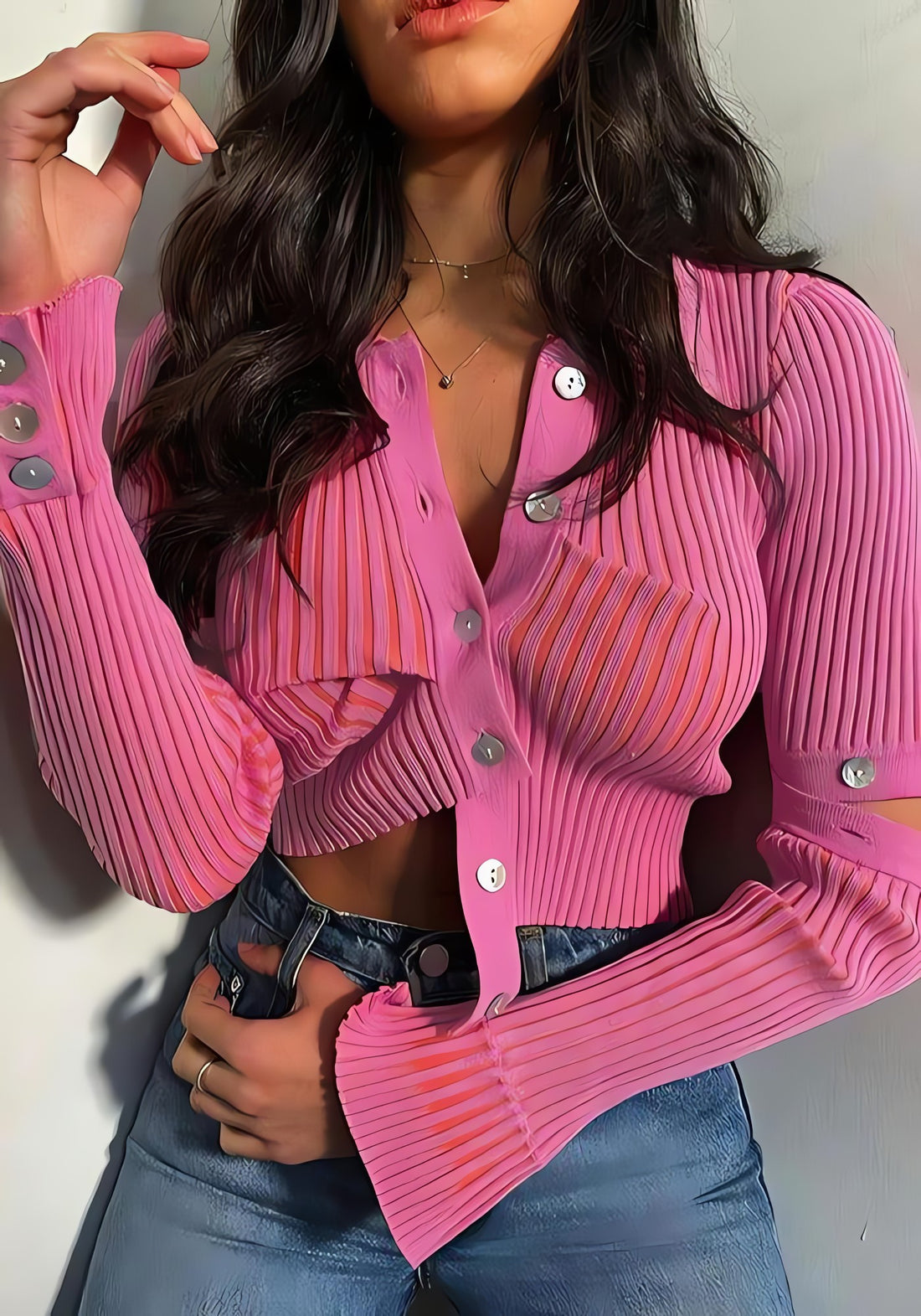 Y2K Detachable Sleeves Crop Cardigan - KAYSMAR