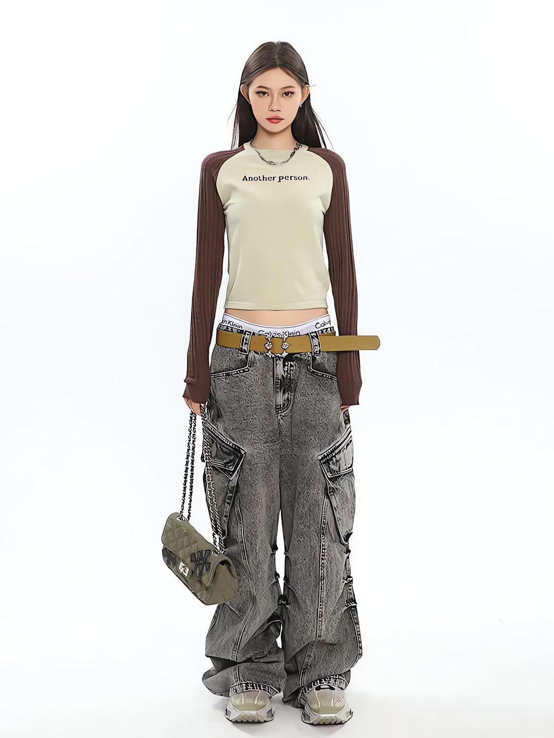 Y2K Distressed Big Pockets Cargo Jeans - KAYSMAR