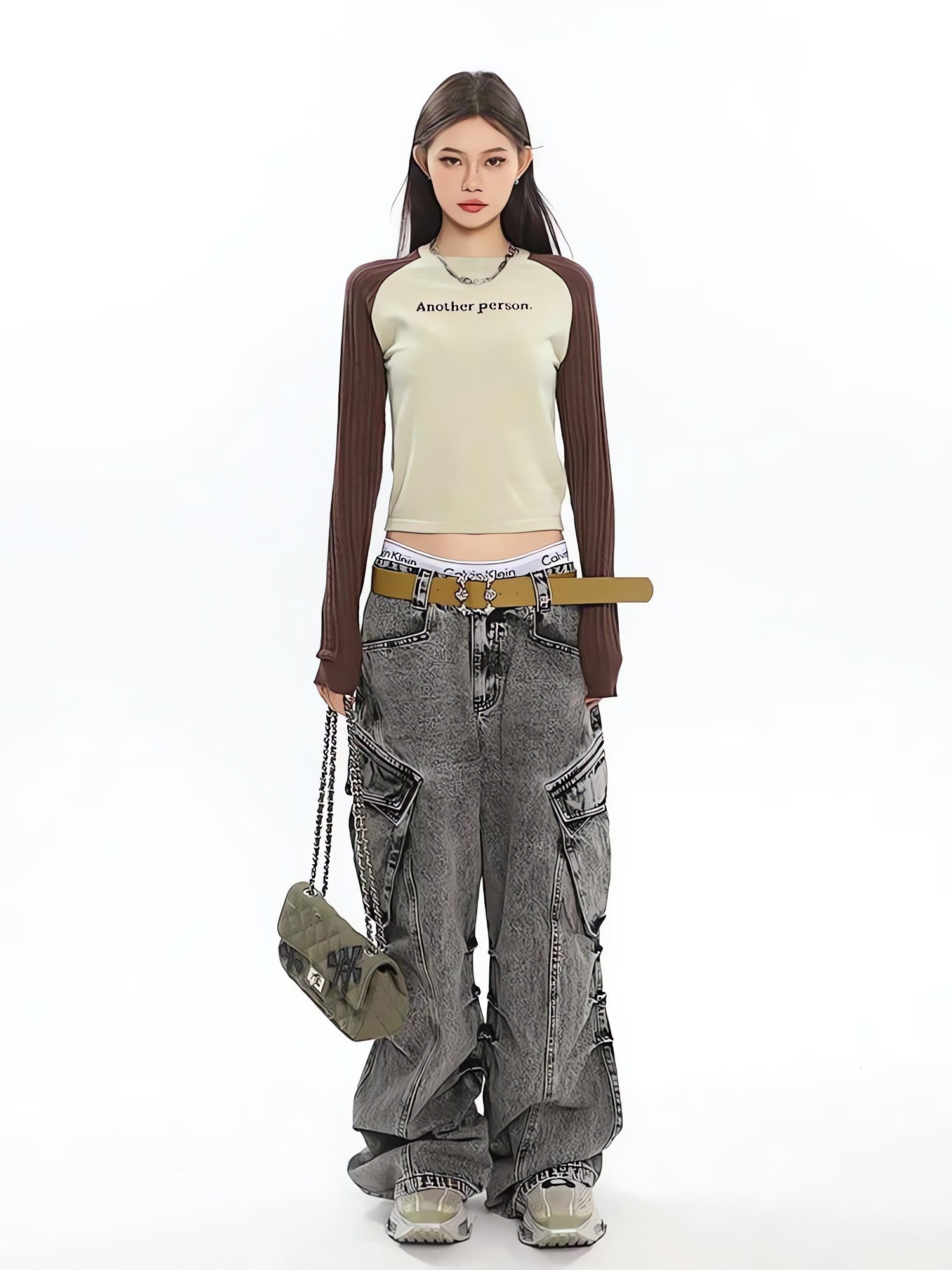 Y2K Distressed Big Pockets Cargo Jeans - KAYSMAR