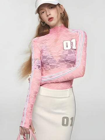 Y2K Embroidered Lace Top - KAYSMAR