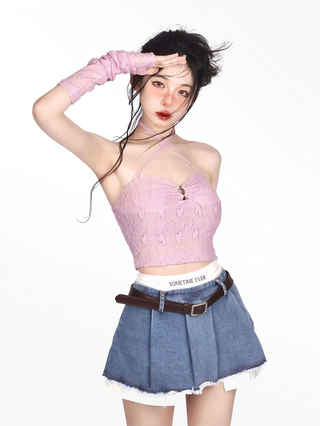 Y2K Fake Two Piece Pleated Mini Skirt - KAYSMAR