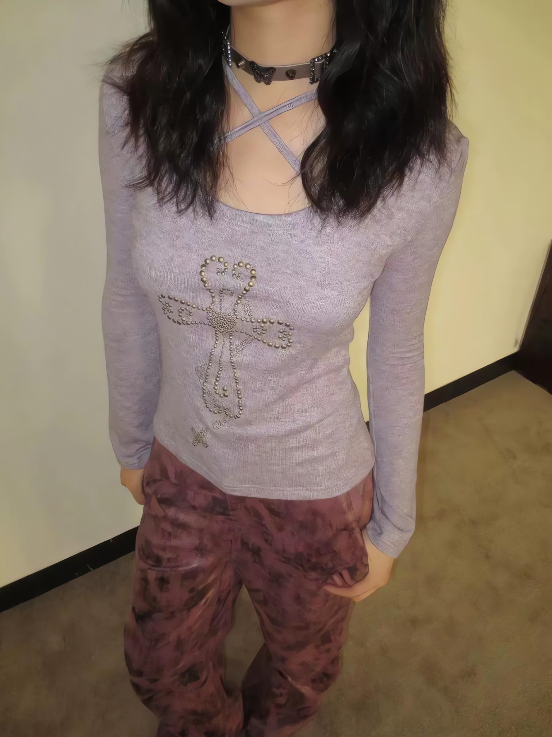 Y2K Golden Cross Top - KAYSMAR