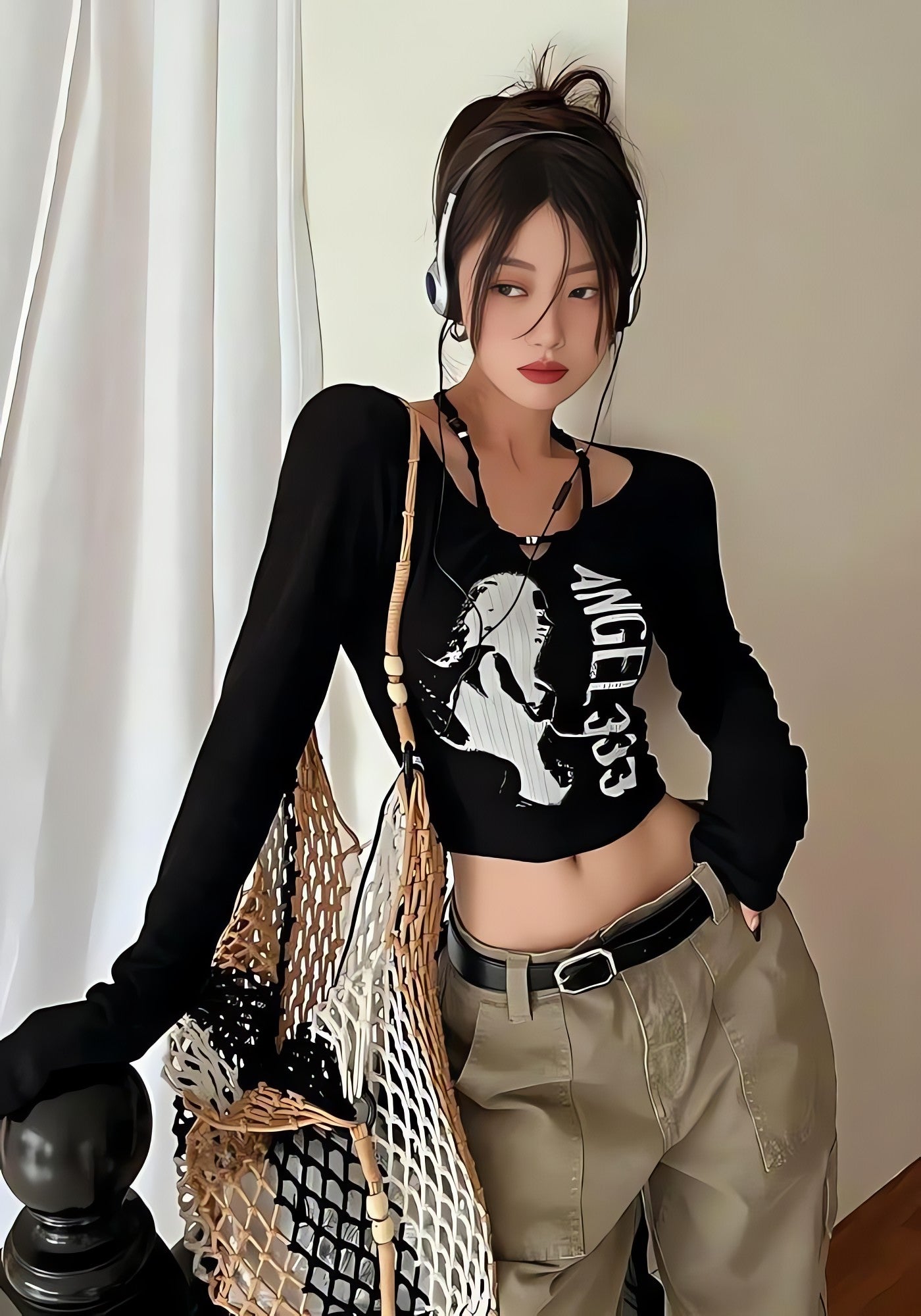 Y2K Grunge Angel 333 Top - KAYSMAR