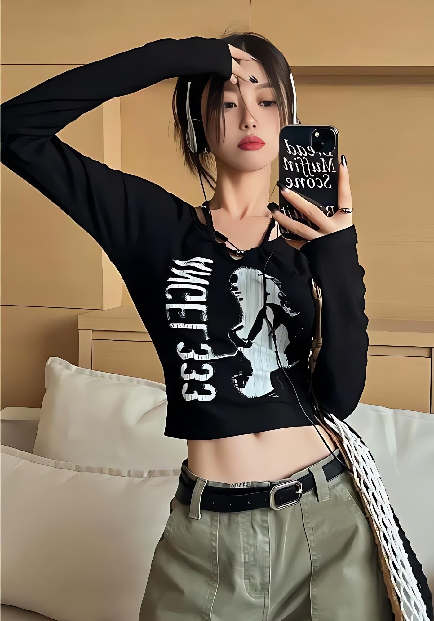 Y2K Grunge Angel 333 Top - KAYSMAR