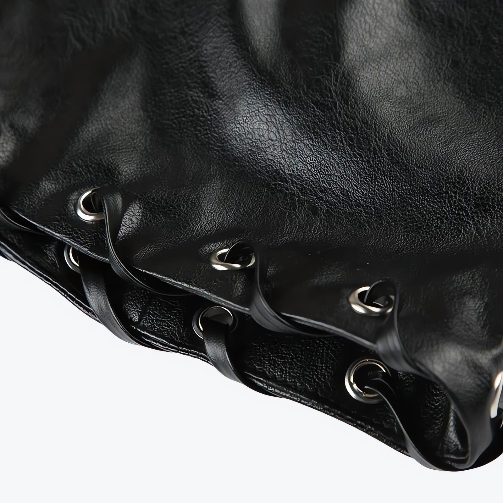 Y2K Grunge Faux Leather Mini Skirt - KAYSMAR
