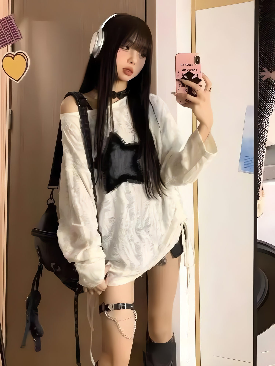 Y2K Grunge Star Distressed Sweater - KAYSMAR