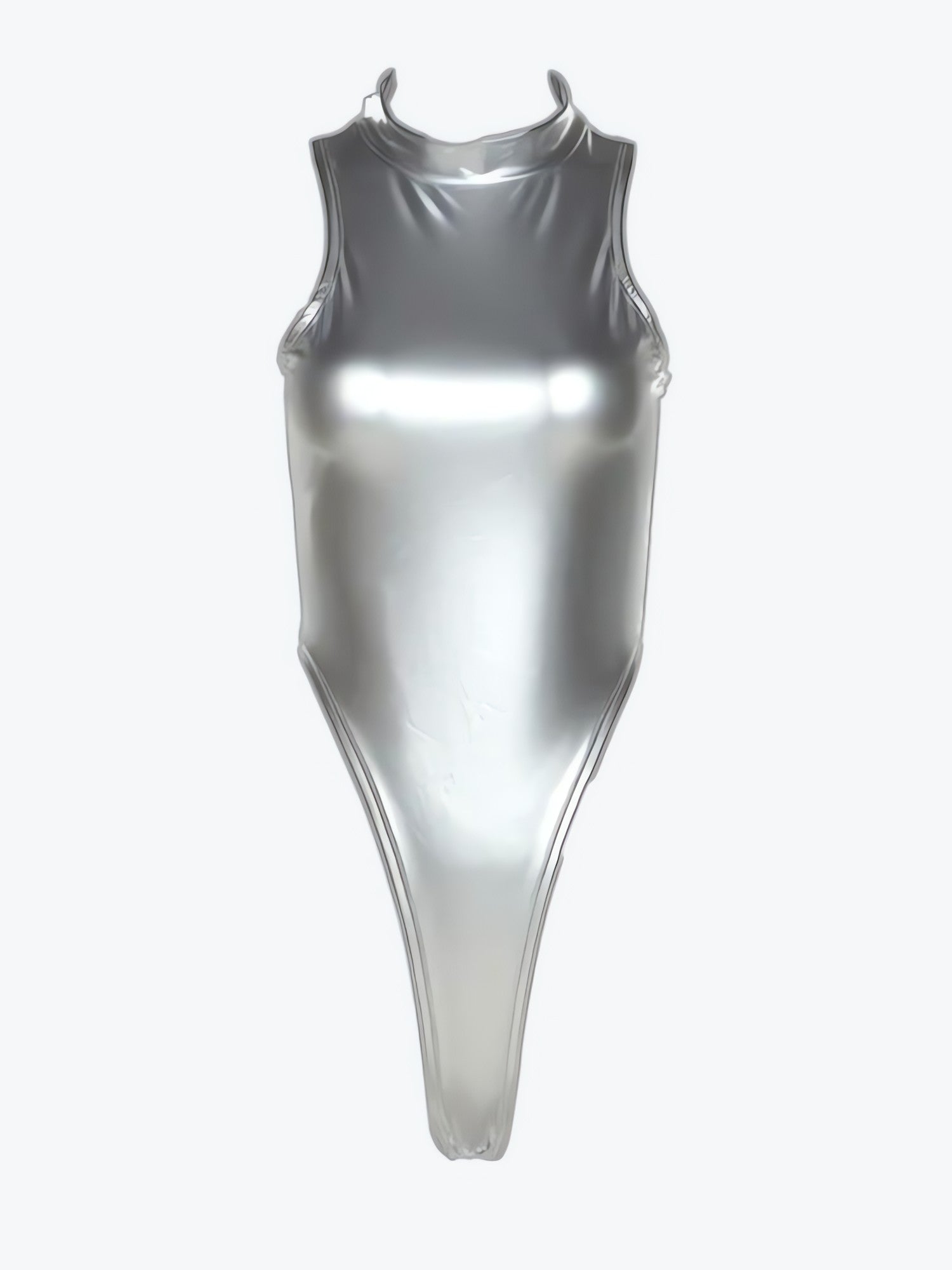 Y2K High Neck Zip-Up Bodysuit - KAYSMAR