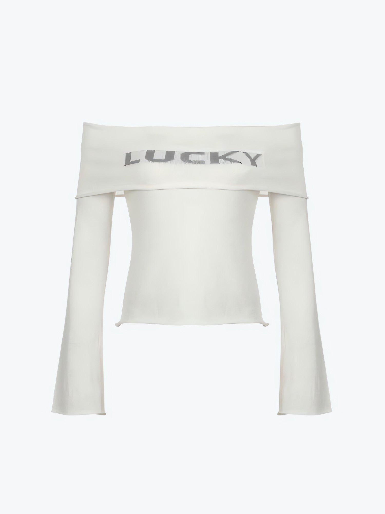 Y2K Lucky Girl Off Shoulder Top - KAYSMAR