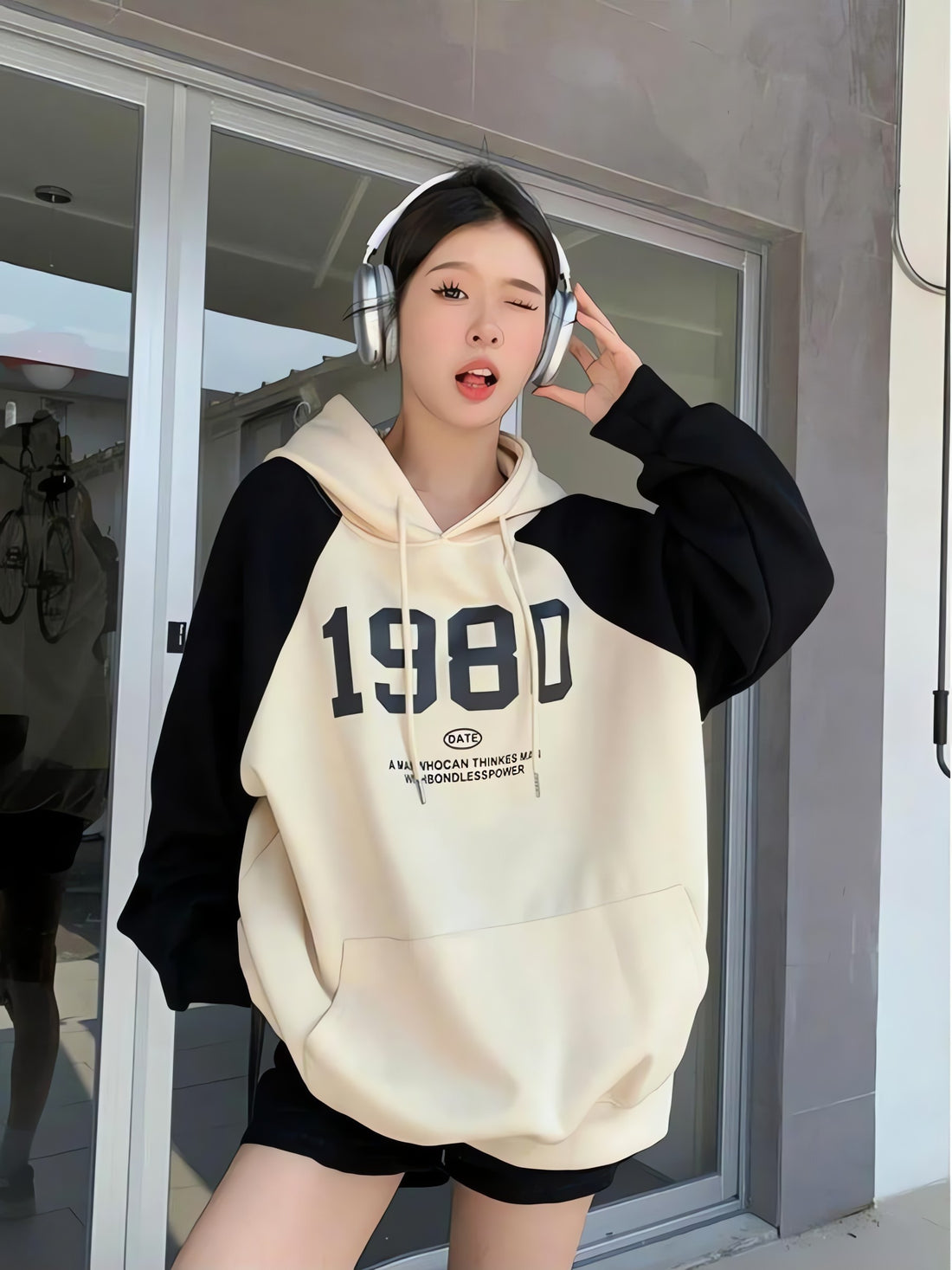 Y2K Oversized Patchwork Hoodie - KAYSMAR