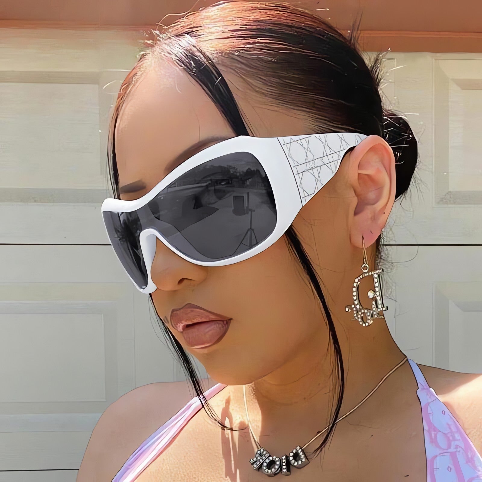 Y2K Oversized Shield Sunglasses - KAYSMAR