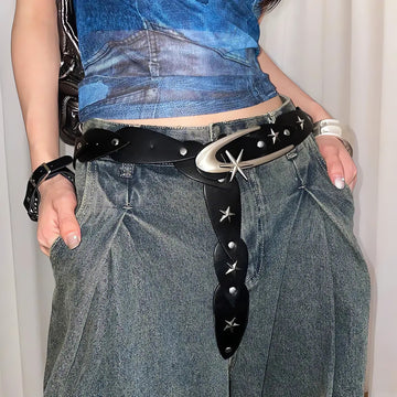 Y2K Star Buckle Belt - KAYSMAR