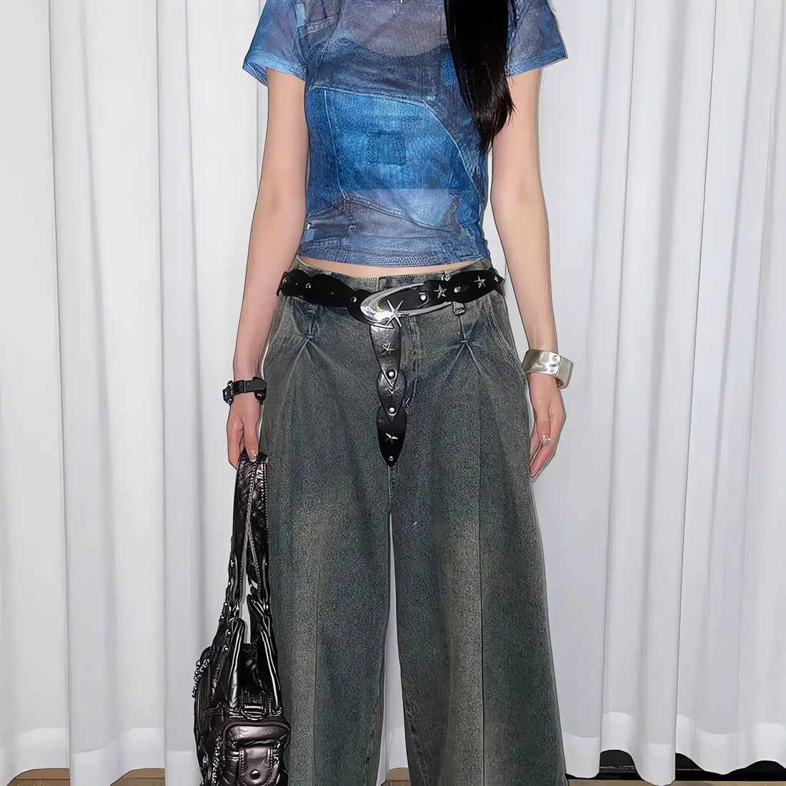 Y2K Star Buckle Belt - KAYSMAR