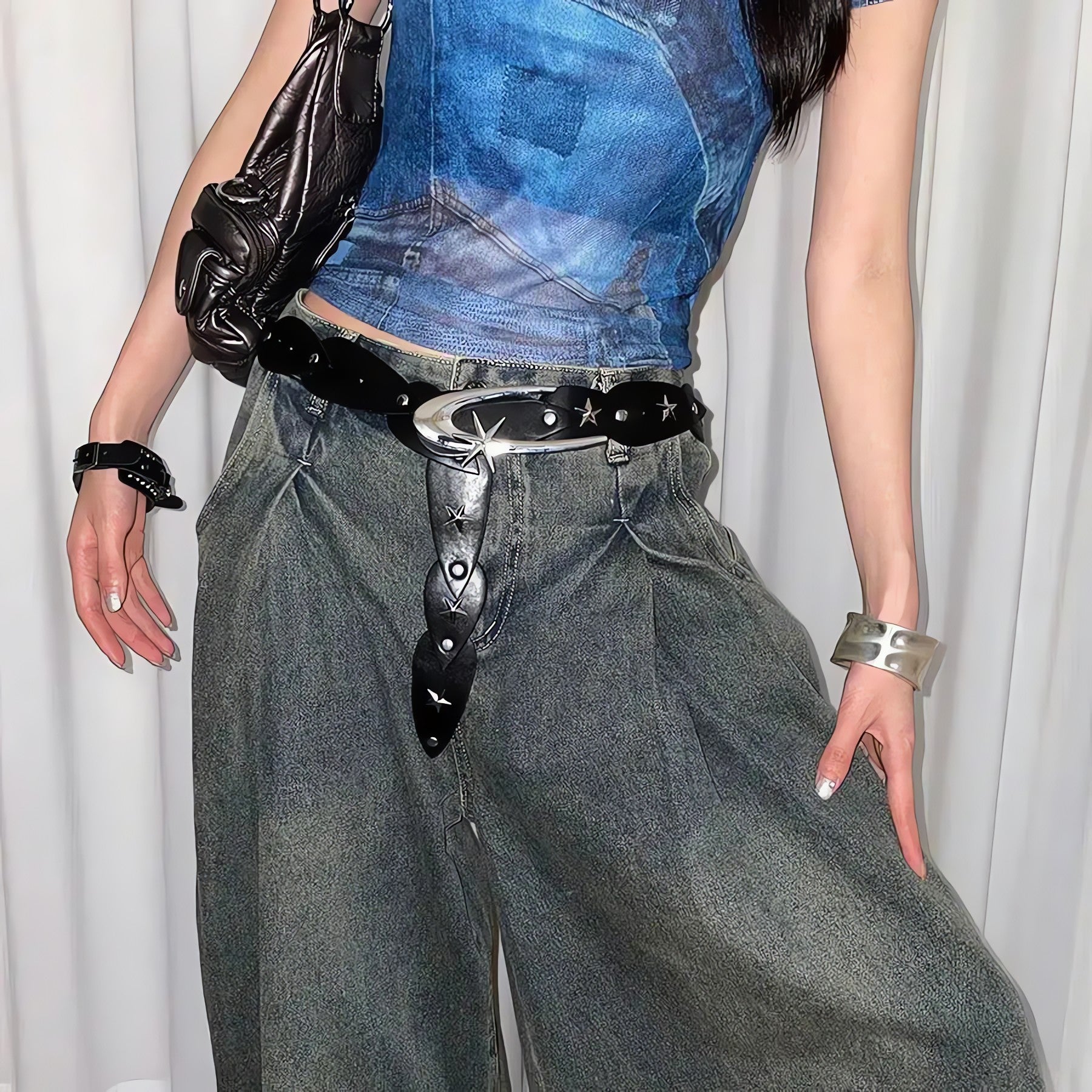 Y2K Star Buckle Belt - KAYSMAR