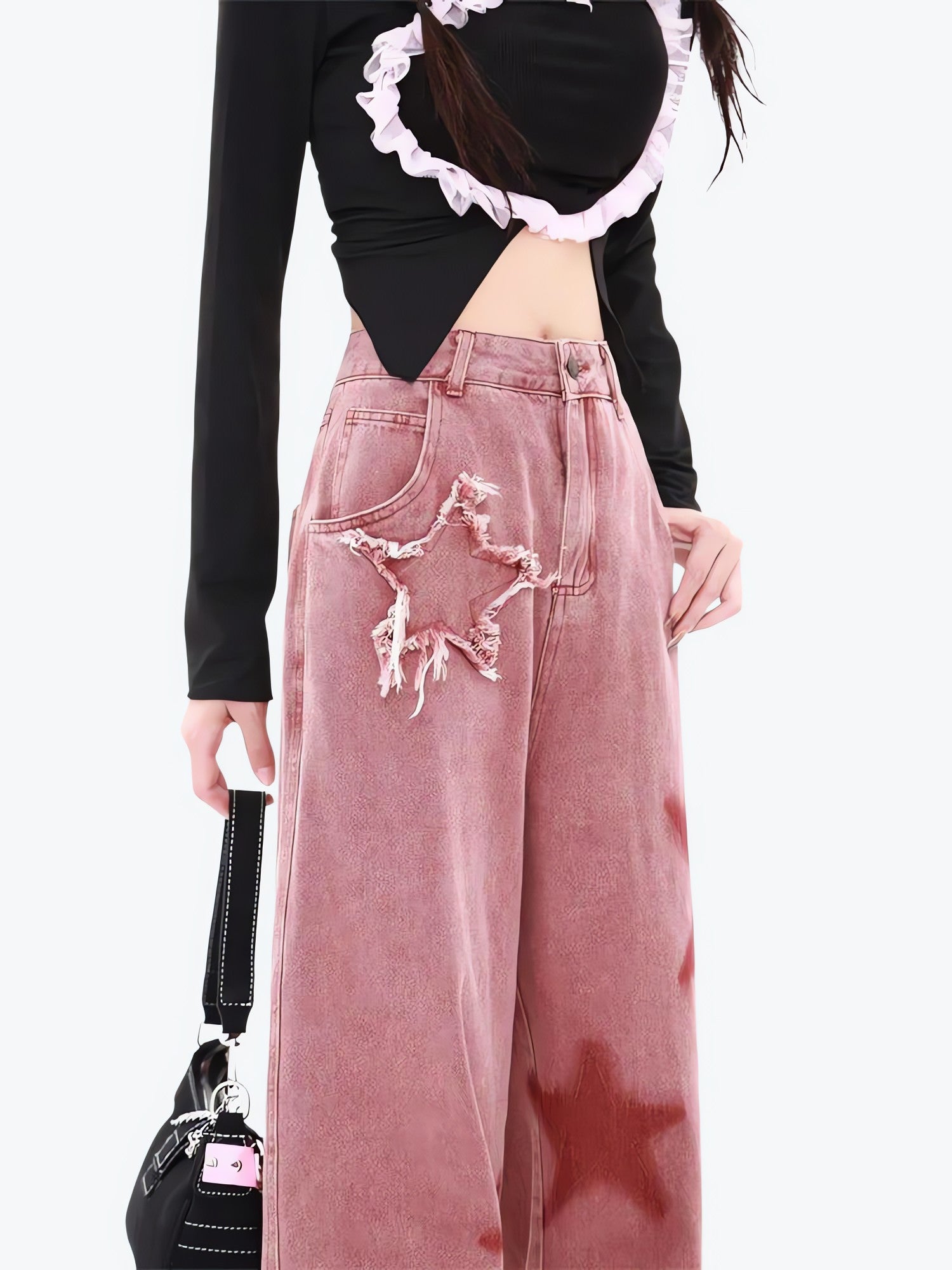Y2K Star Denim Jeans - KAYSMAR