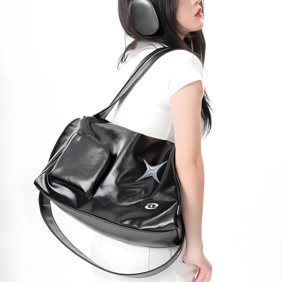 Y2K Star Faux Leather Bag - KAYSMAR