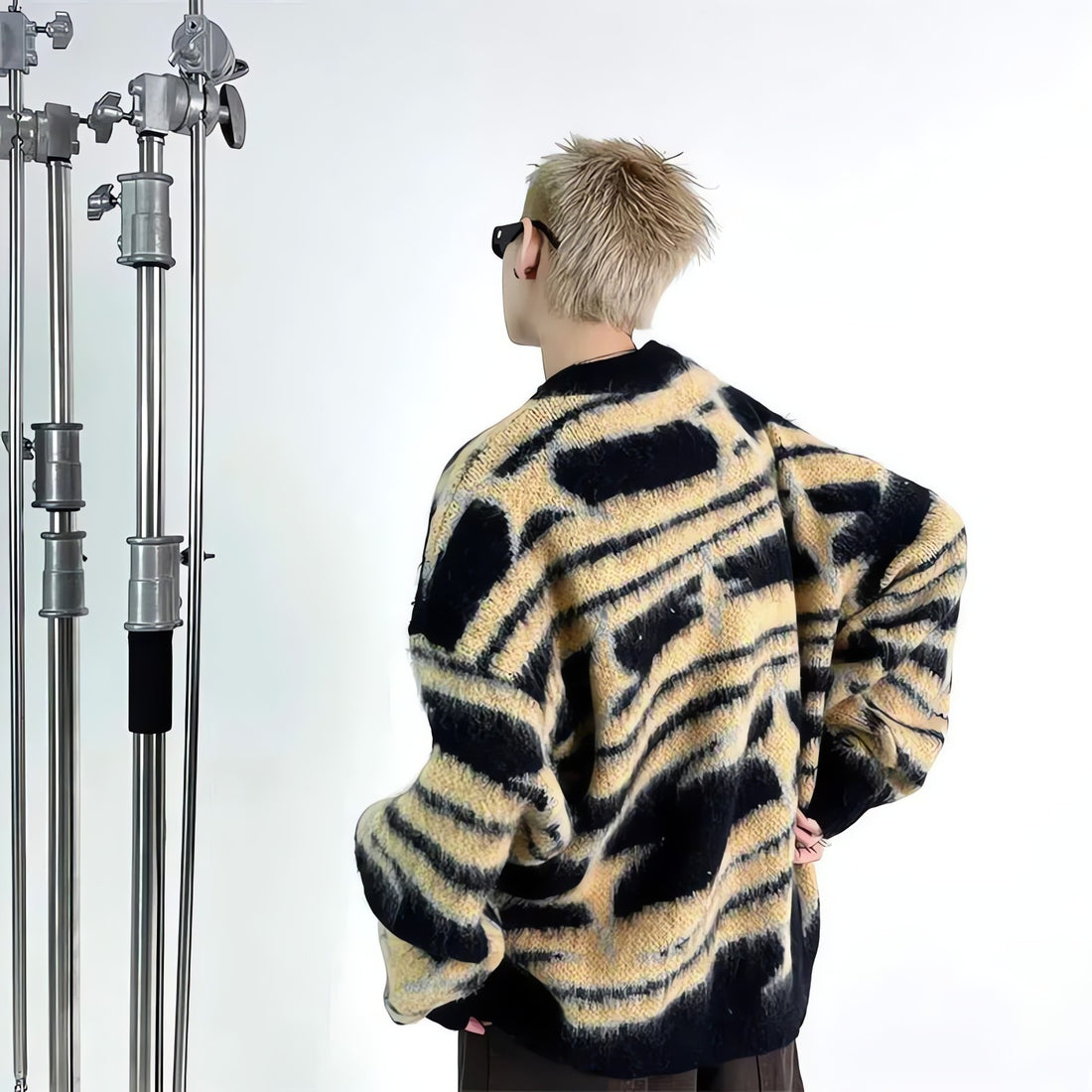 Y2K Star Fluffy Sweater - KAYSMAR
