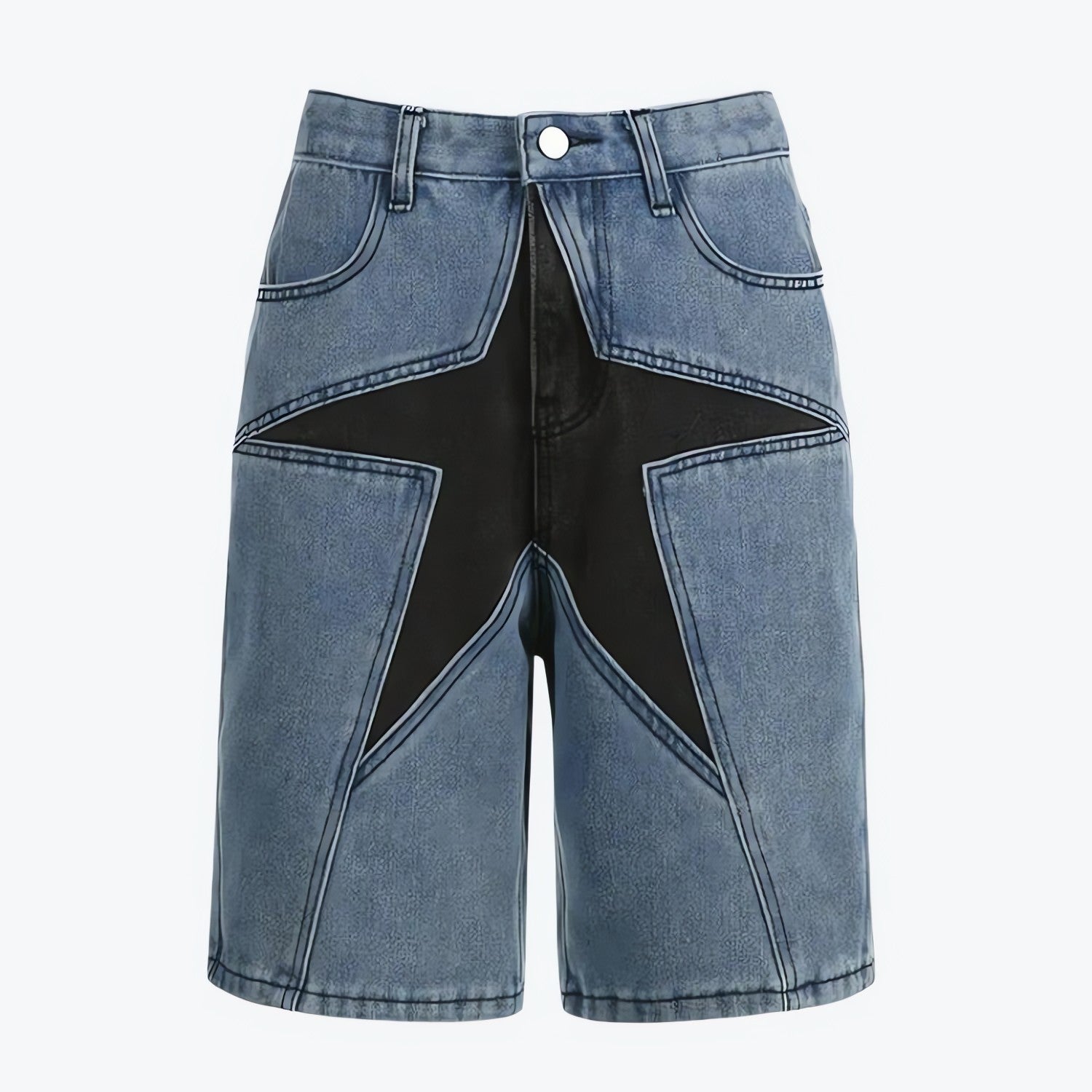 Y2K Star Jean Shorts - KAYSMAR