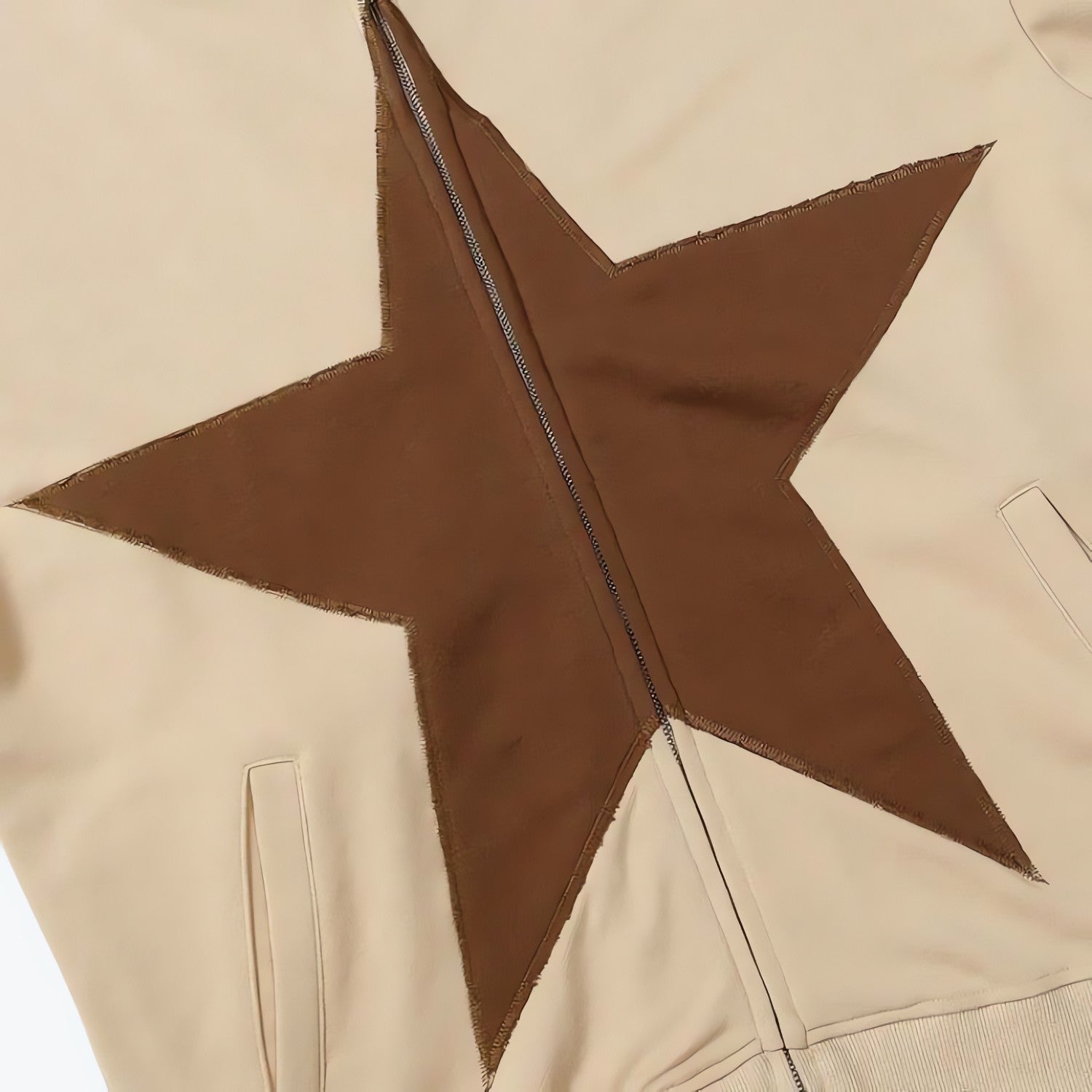 Y2K Star Patch Zip-Up Hoodie - KAYSMAR