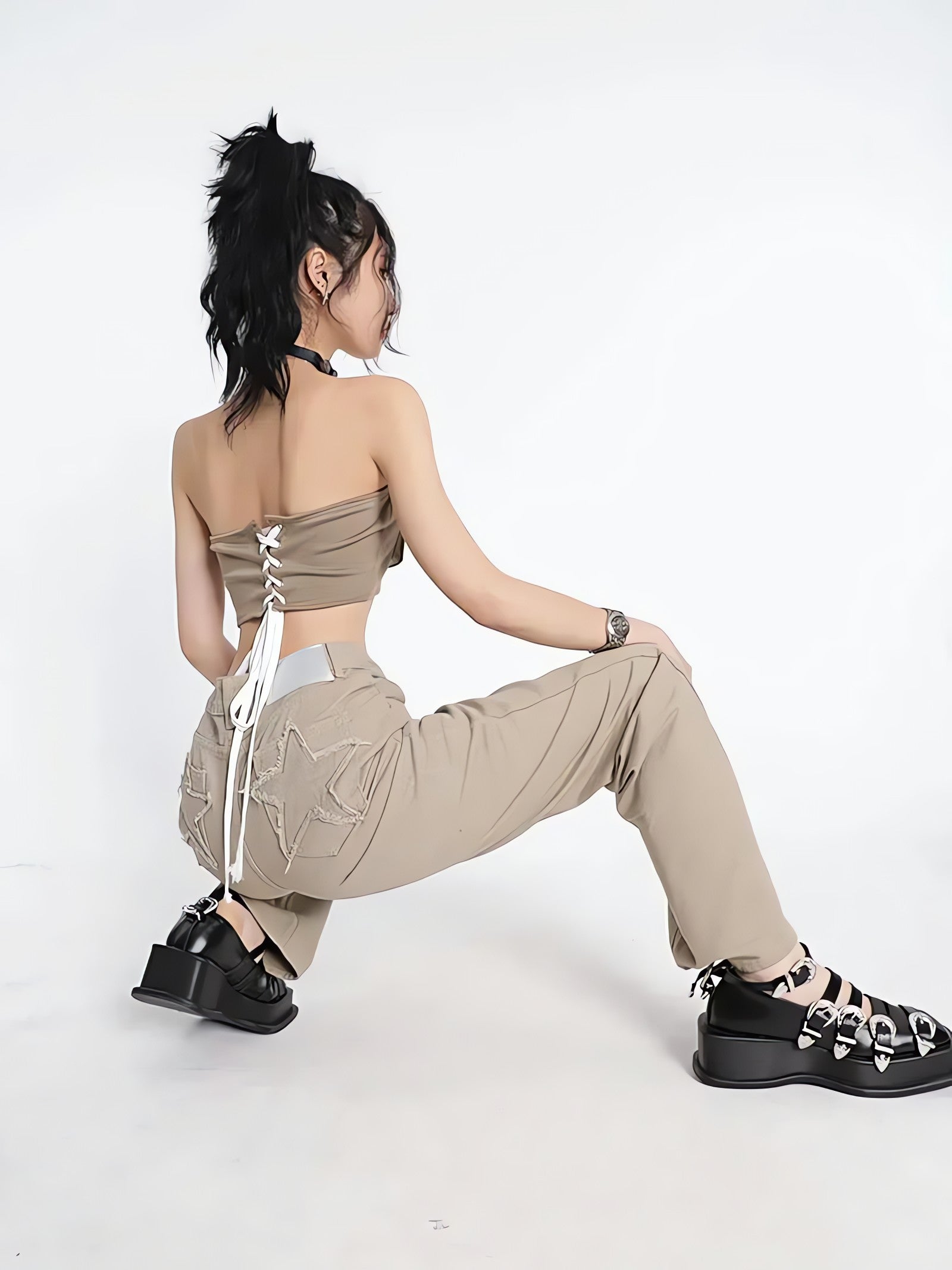 Y2K Star Pockets High Waist Jeans - KAYSMAR