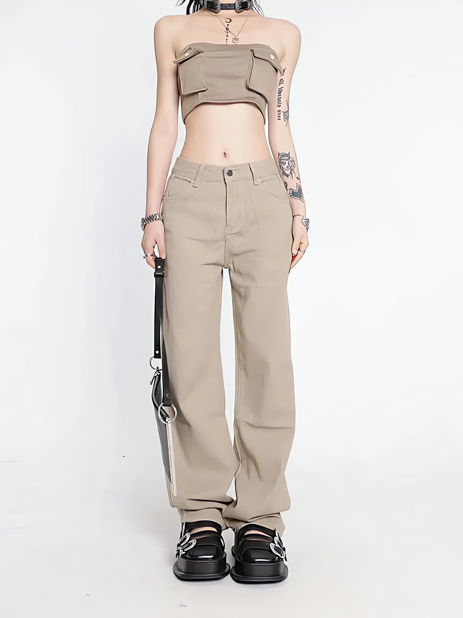 Y2K Star Pockets High Waist Jeans - KAYSMAR